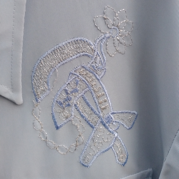 H Bar C Vintage 3piece Pinstripe Western Suit (Pearl Snap Shirt, Blazer, Slacks) - Picture 4 of 16